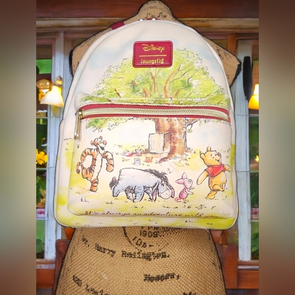 Loungefly Winnie the Pooh & Friends Sletch Mini Backpack NWOT - Picture 5 of 16